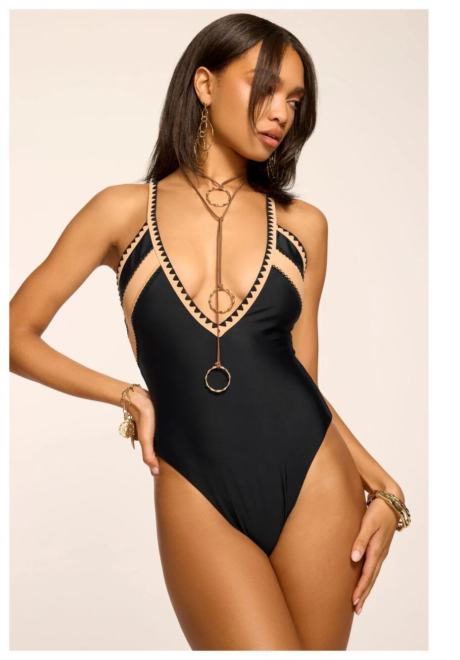 NEW Ramy Brook Justine One-Piece Swimsuit Size Large